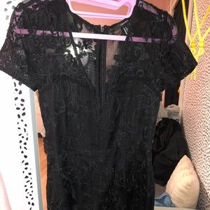 COPY - Black embroidery romper.